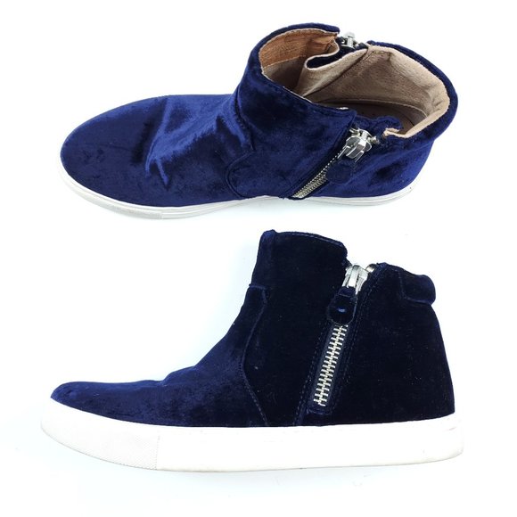 gentle souls Shoes - Gentle Souls Blue Velvet High Top Carole Sneakers
